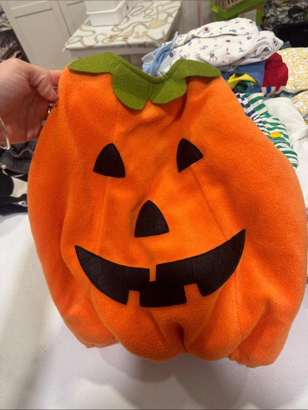 Pottery Barn Kids pumpkin halloween costume jack-o-lantern baby vintage bubble - Picture 4 of 6